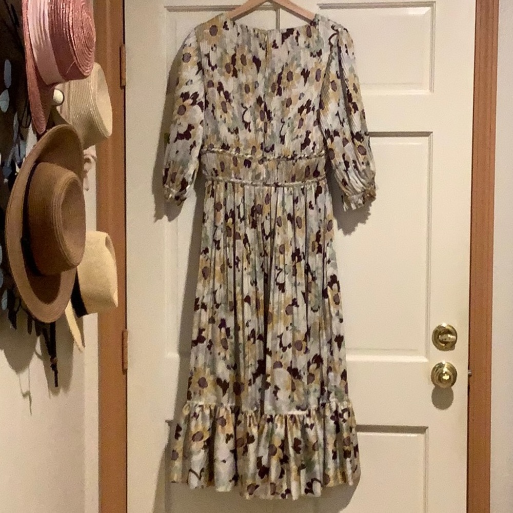 Polo Ralph Lauren Floral V-Neck Midi Dress Size 4 - Picture 2 of 3